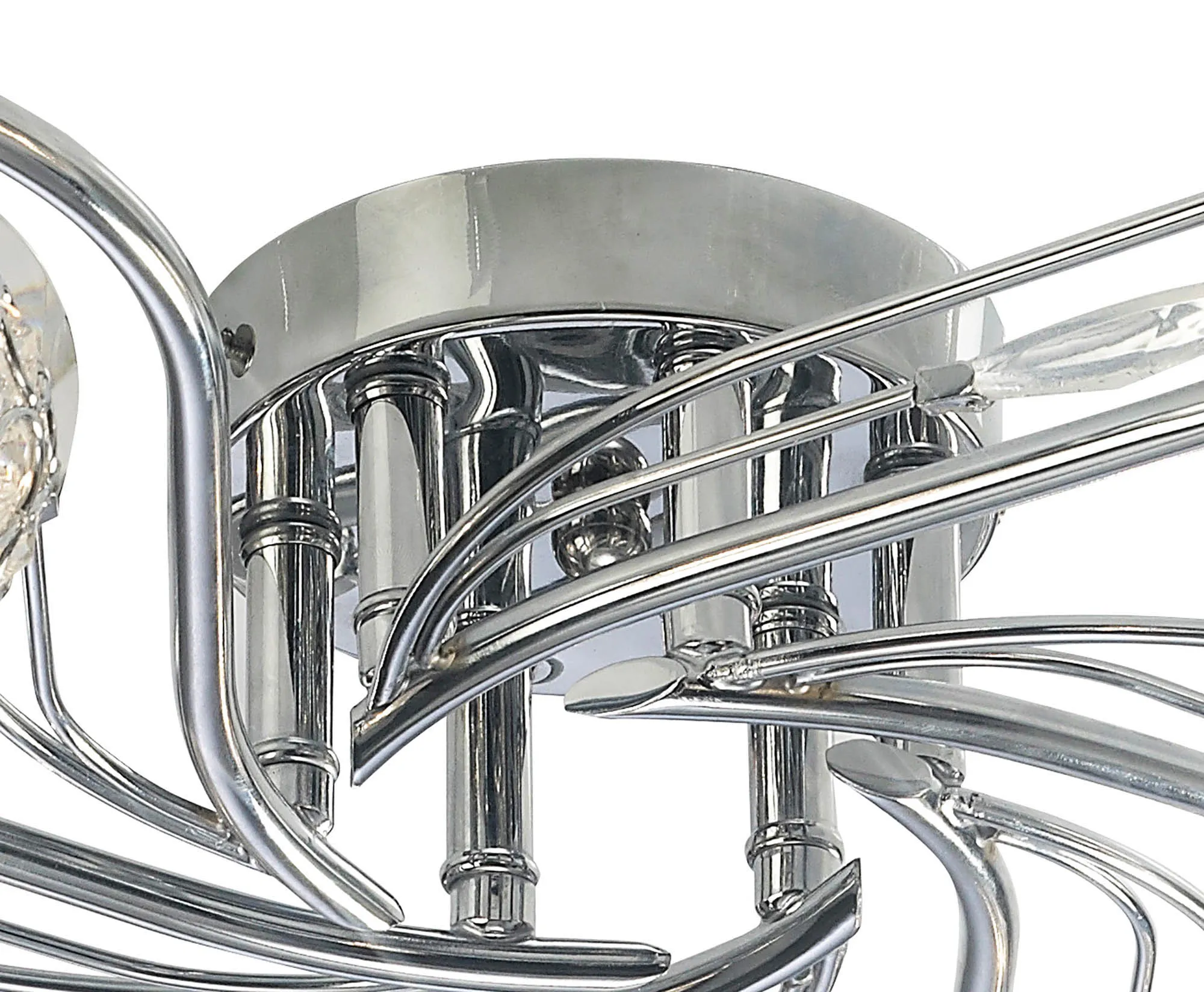 Leimo Crystal Ceiling 6 Light Polished Chrome IL30956  Diyas Leimo Polished Chrome